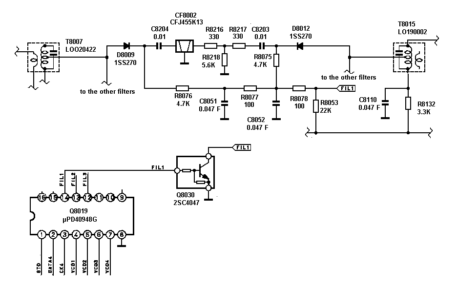 455 kHz IF filtering in SUB-VFO